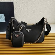 PRADA HANDBAG HOBO black PRADA HANDBAG HOBO black