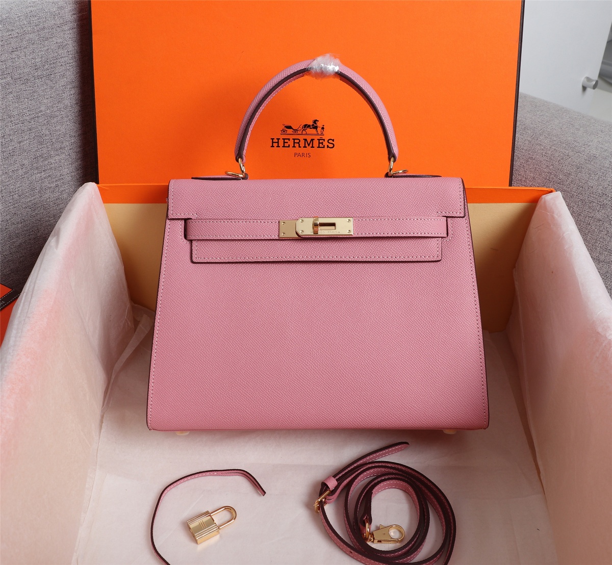 HERMES handbag pink HERMES handbag pink