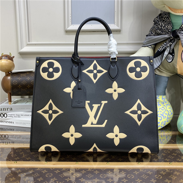 Louis Vuitton Onthego GM Black / Beige Louis Vuitton Onthego GM Black / Beige