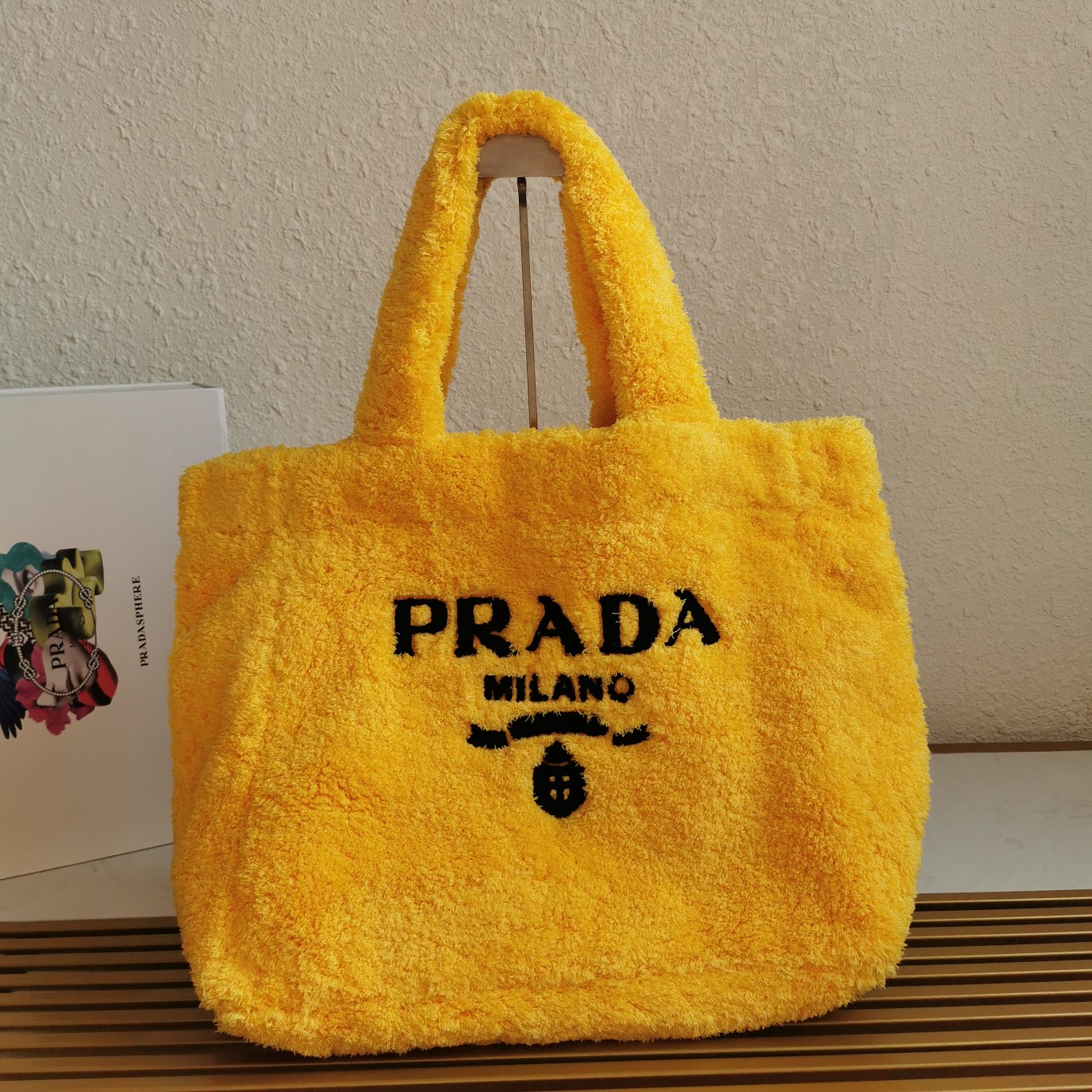 PRADA HANDBAG TOTE yellow PRADA HANDBAG TOTE yellow