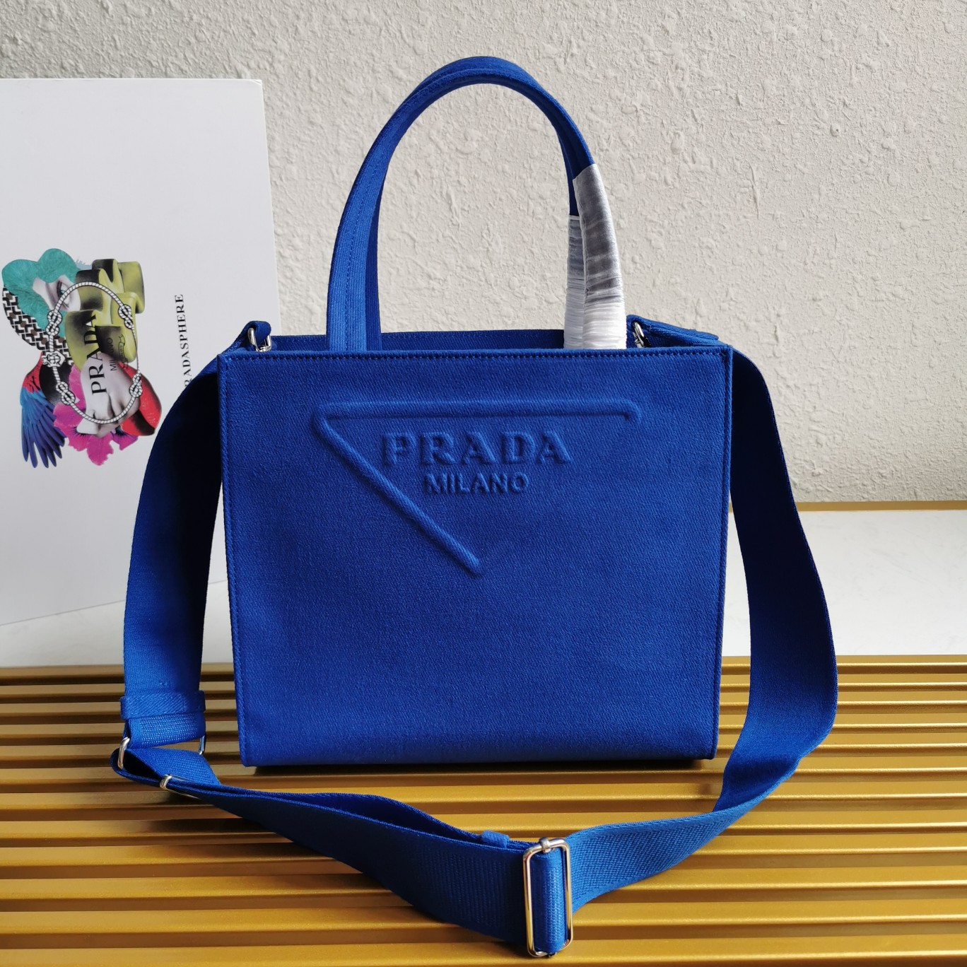 PRADA HANDBAG TOTE blue PRADA HANDBAG TOTE blue