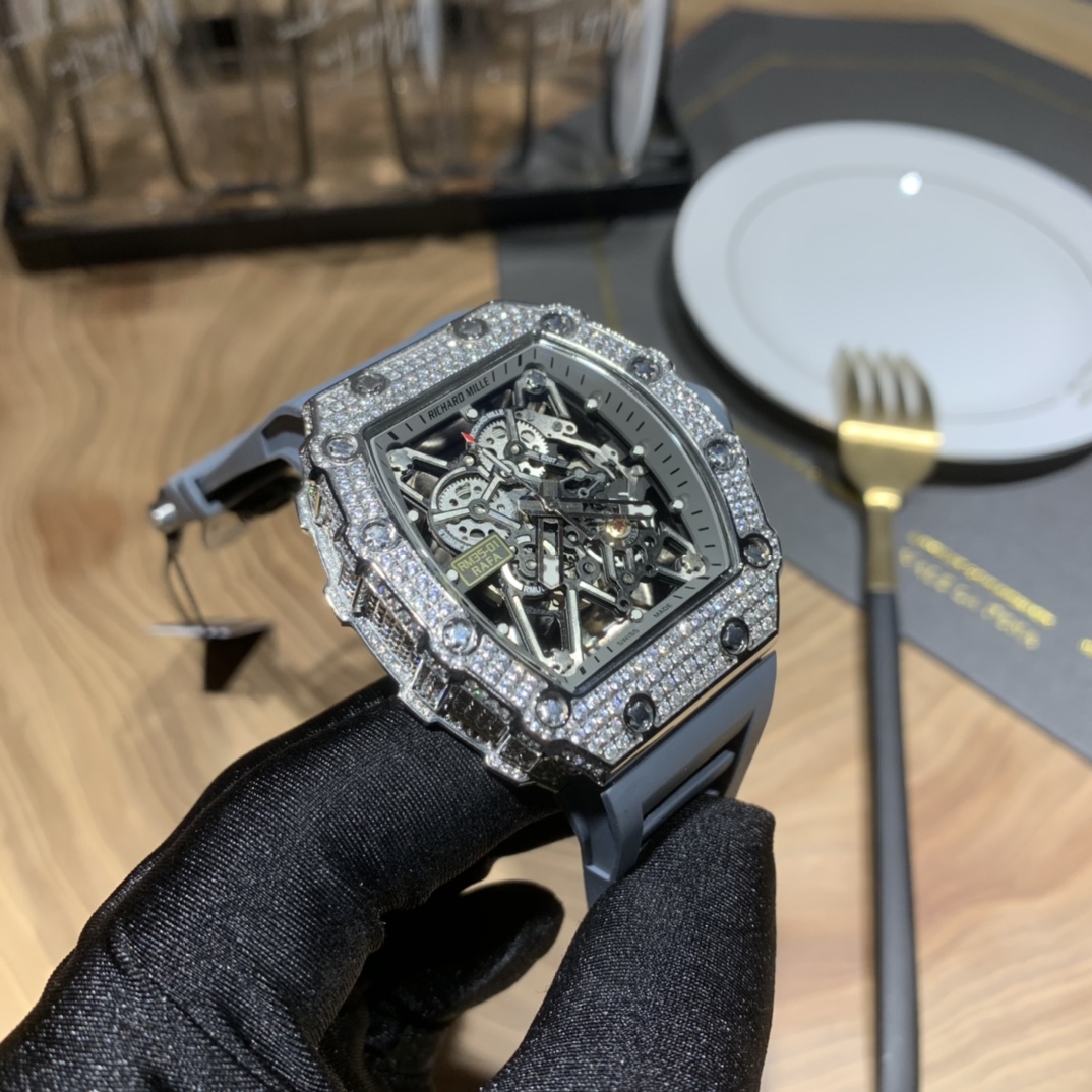 Richard Mille RM035-AMERICA5 Full Diamond-set Skeleton Watch Richard Mille RM035-AMERICA5 Full Diamond-set Skeleton Watch