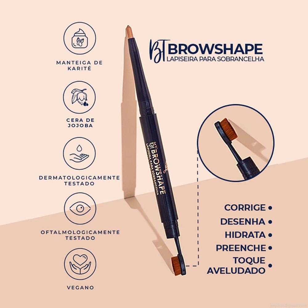 Lápis para Sobrancelha Matte Bruna Tavares BT Browshape Taupe 0,25 g Lápis para Sobrancelha Matte Bruna Tavares BT Browshape Taupe 0,25 g