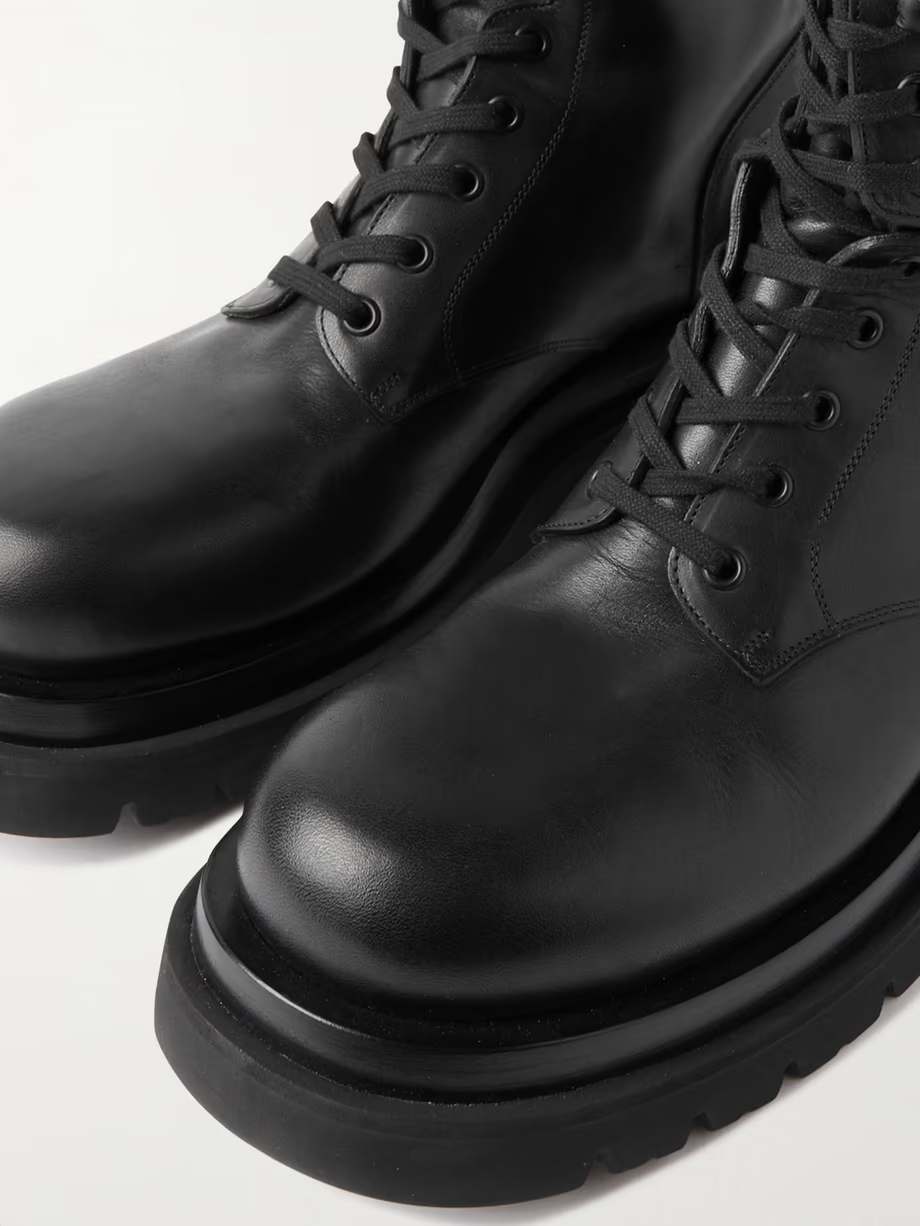 Lace-up leather ankle boots Lace-up leather ankle boots