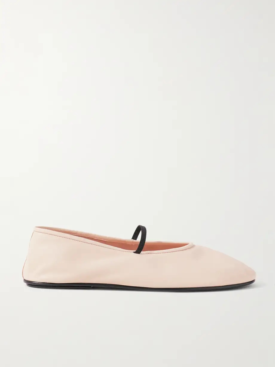 Elastic leather ballet flats Elastic leather ballet flats