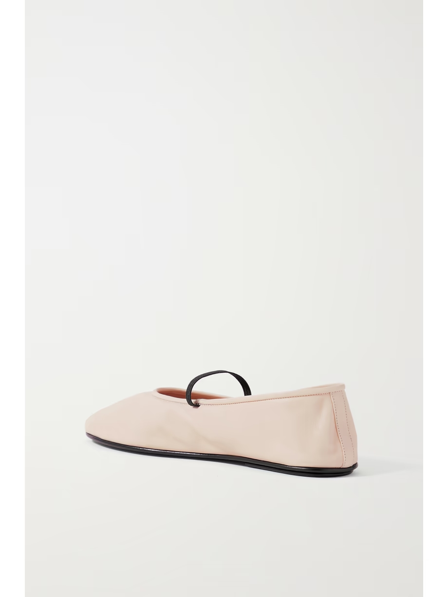 Elastic leather ballet flats Elastic leather ballet flats