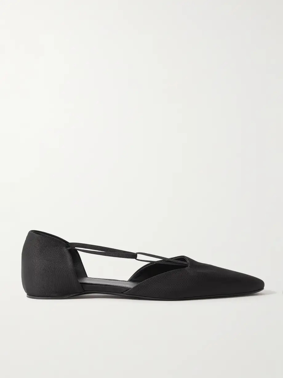 The T-strap faille point-toe flats The T-strap faille point-toe flats
