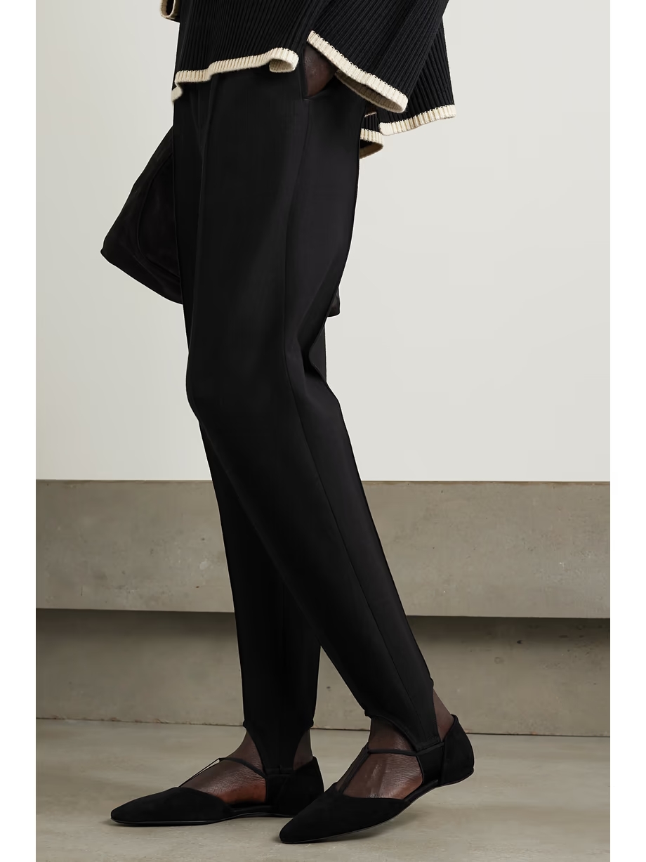 The T-strap faille point-toe flats The T-strap faille point-toe flats