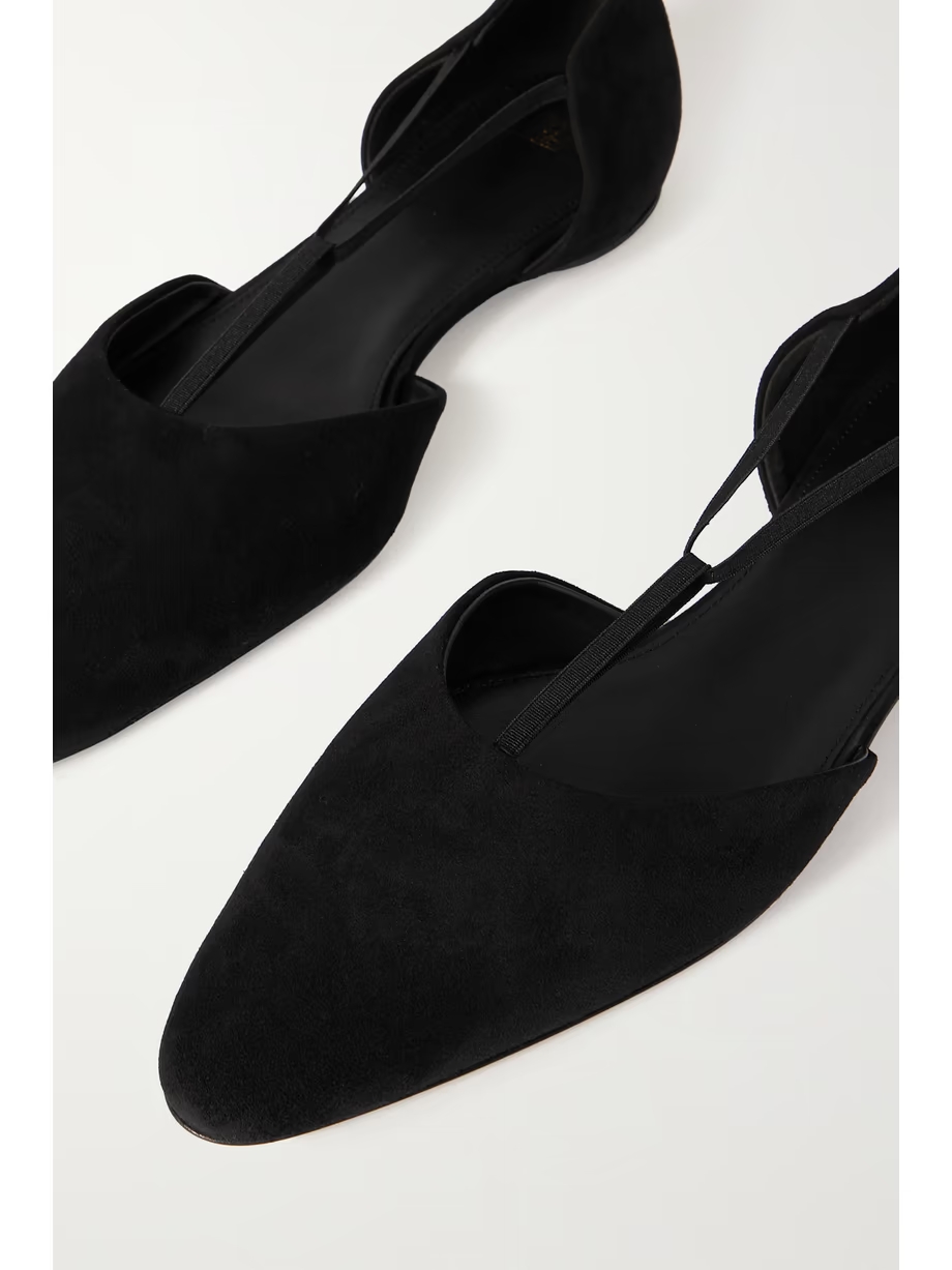 The T-strap faille point-toe flats The T-strap faille point-toe flats