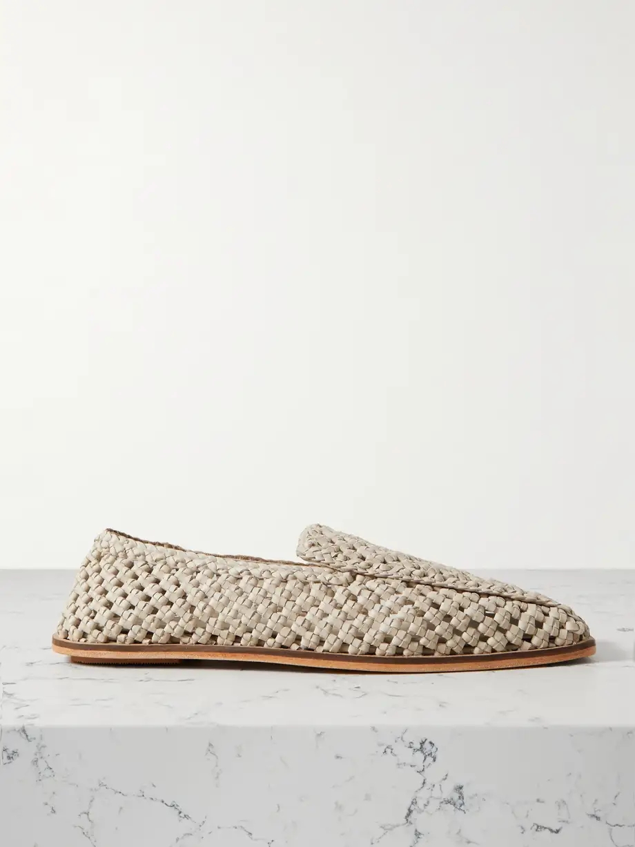 + NET SUSTAIN macramé leather loafers + NET SUSTAIN macramé leather loafers