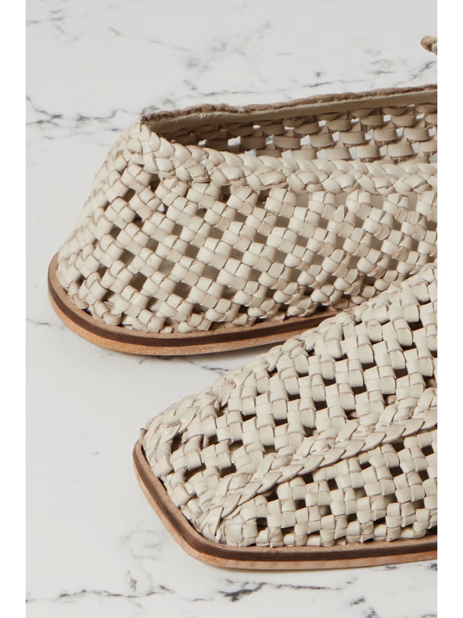 + NET SUSTAIN macramé leather loafers + NET SUSTAIN macramé leather loafers
