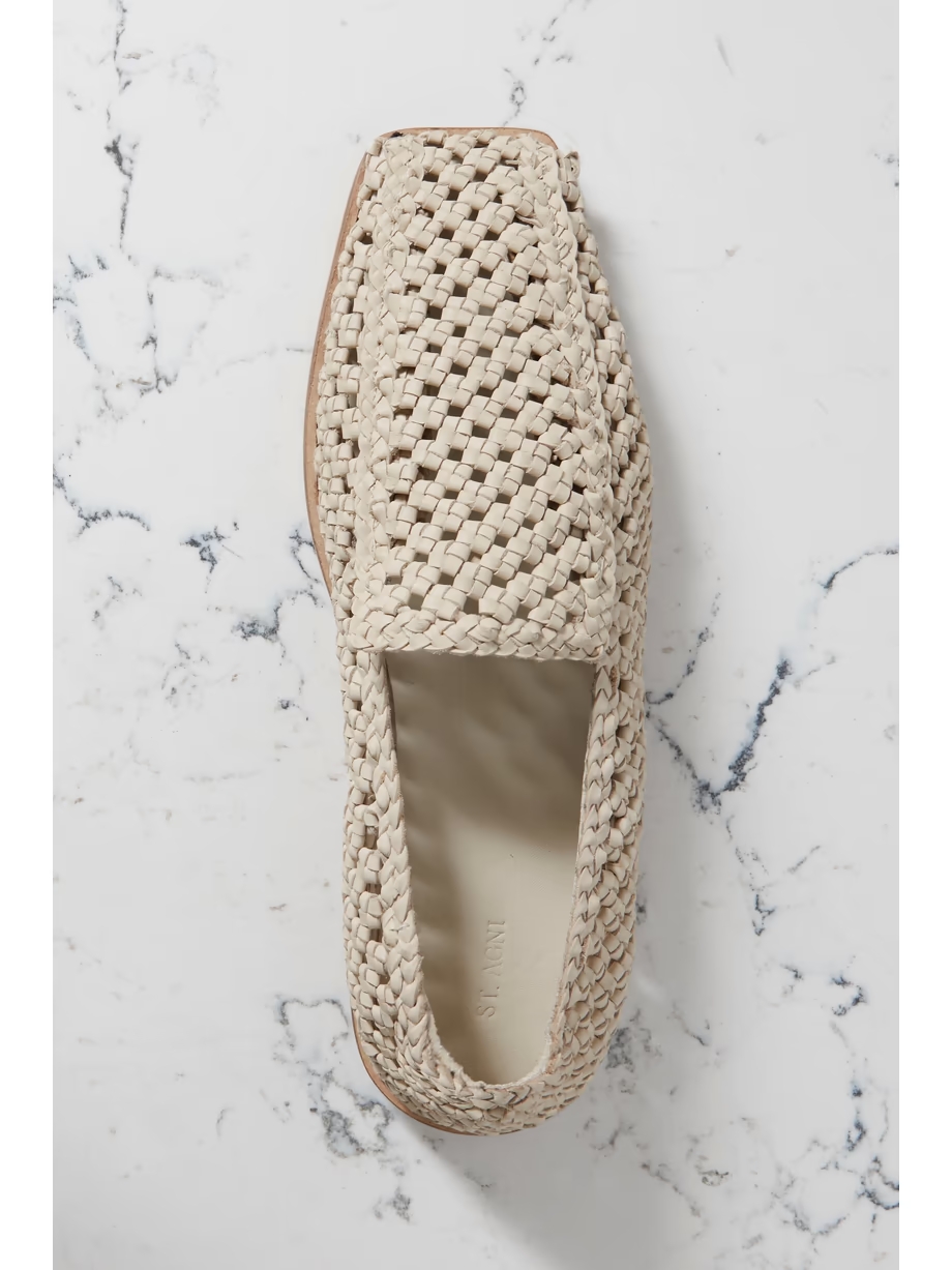 + NET SUSTAIN macramé leather loafers + NET SUSTAIN macramé leather loafers