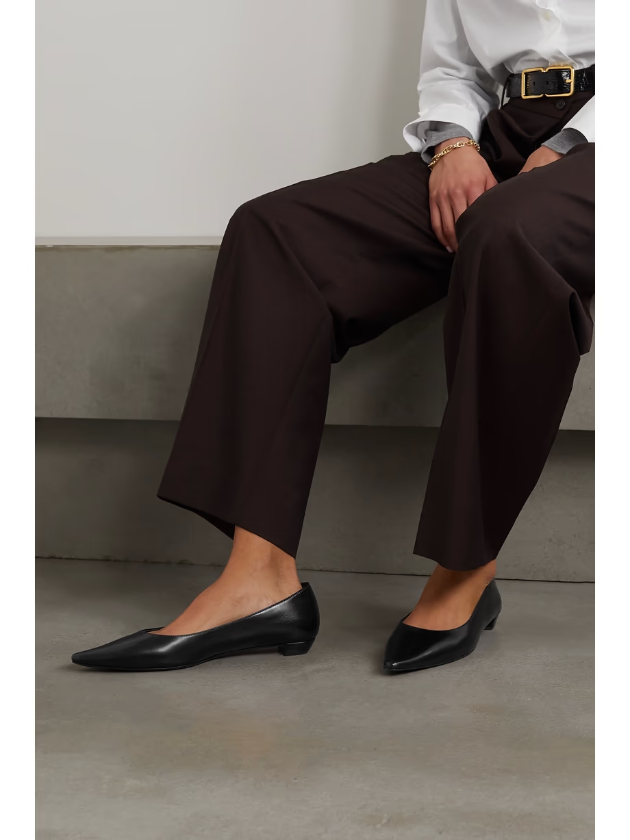 Claudette leather point-toe flats Claudette leather point-toe flats