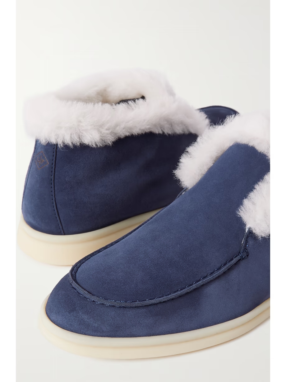 Open Walk shearling-lined suede loafers Open Walk shearling-lined suede loafers