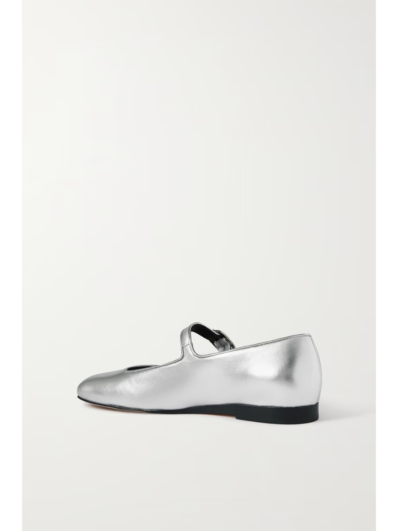 Metallic leather Mary Jane flats Metallic leather Mary Jane flats