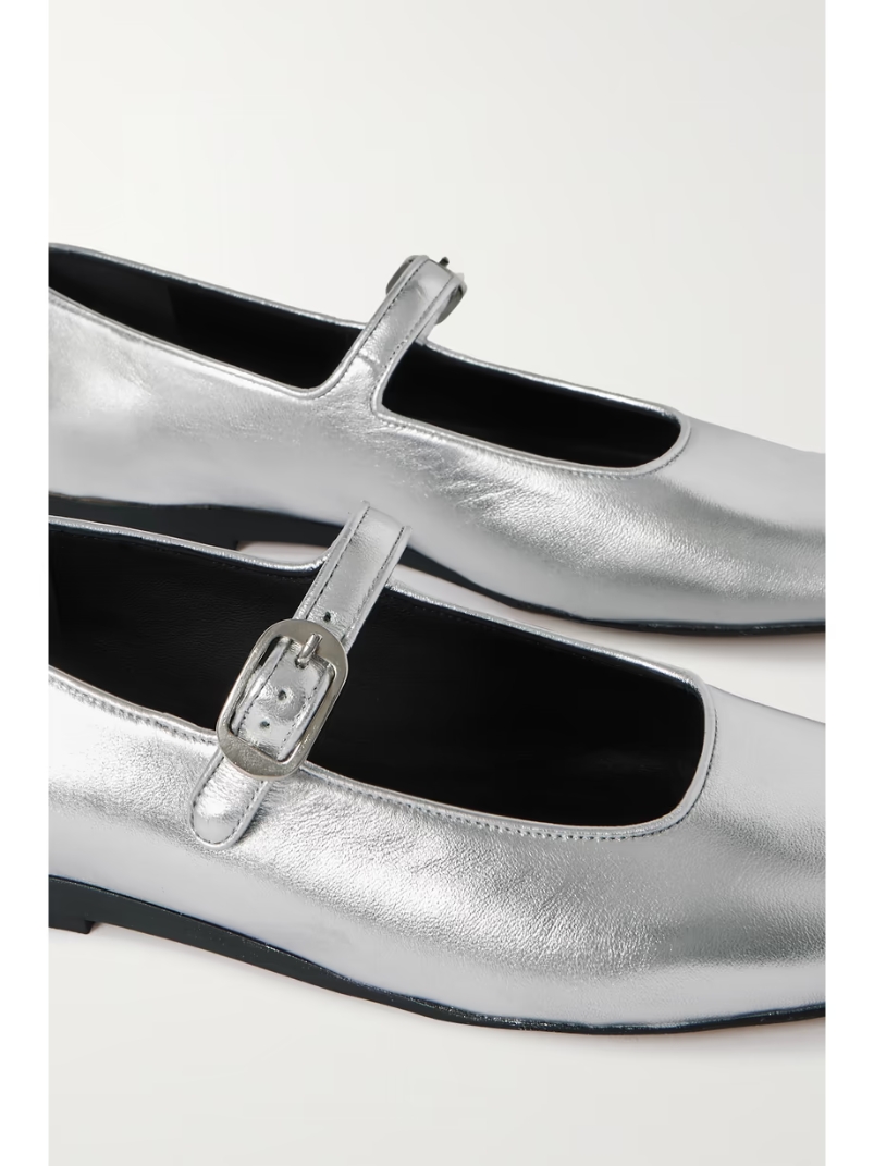 Metallic leather Mary Jane flats Metallic leather Mary Jane flats