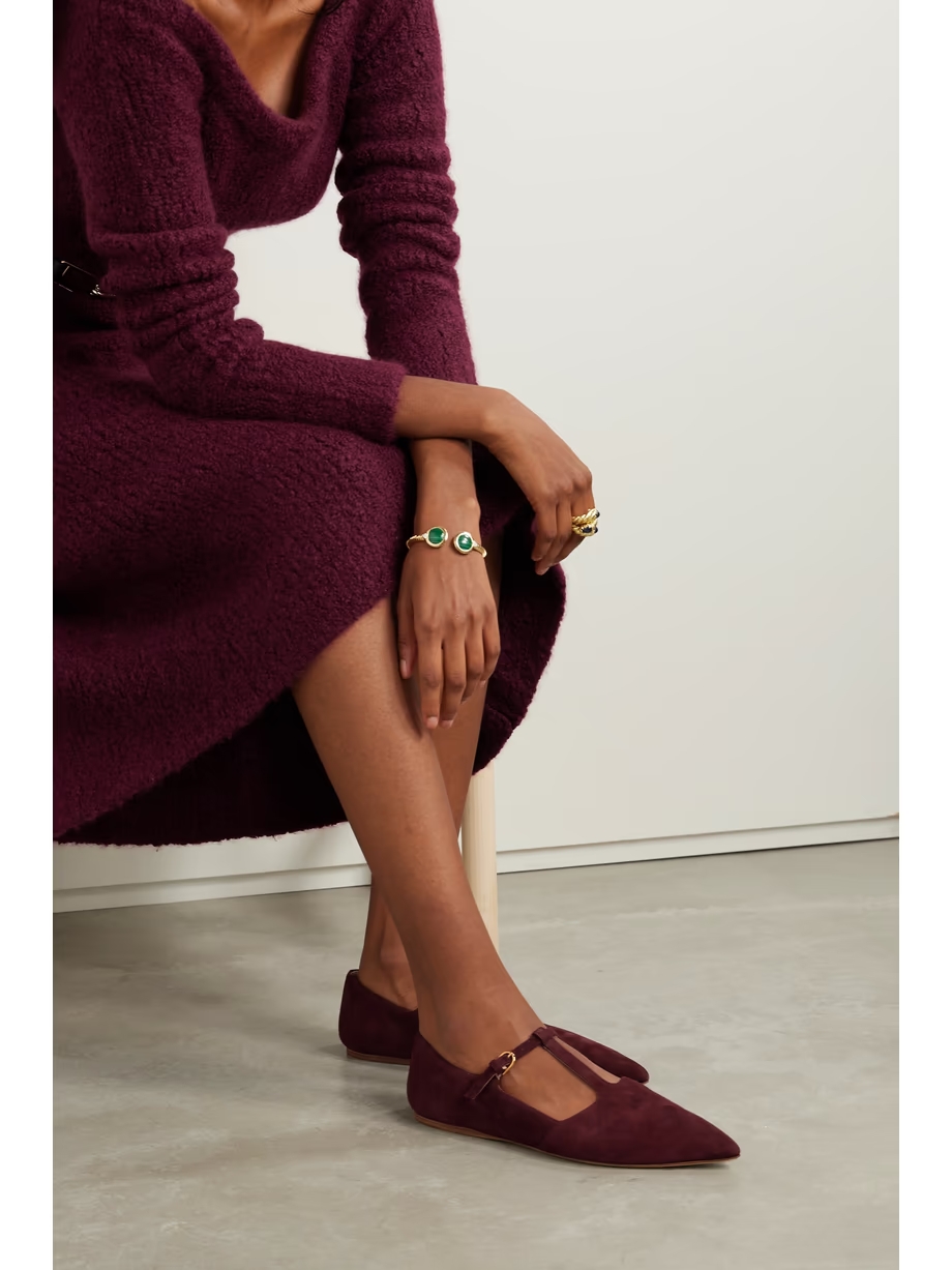 Lola suede point-toe flats Lola suede point-toe flats