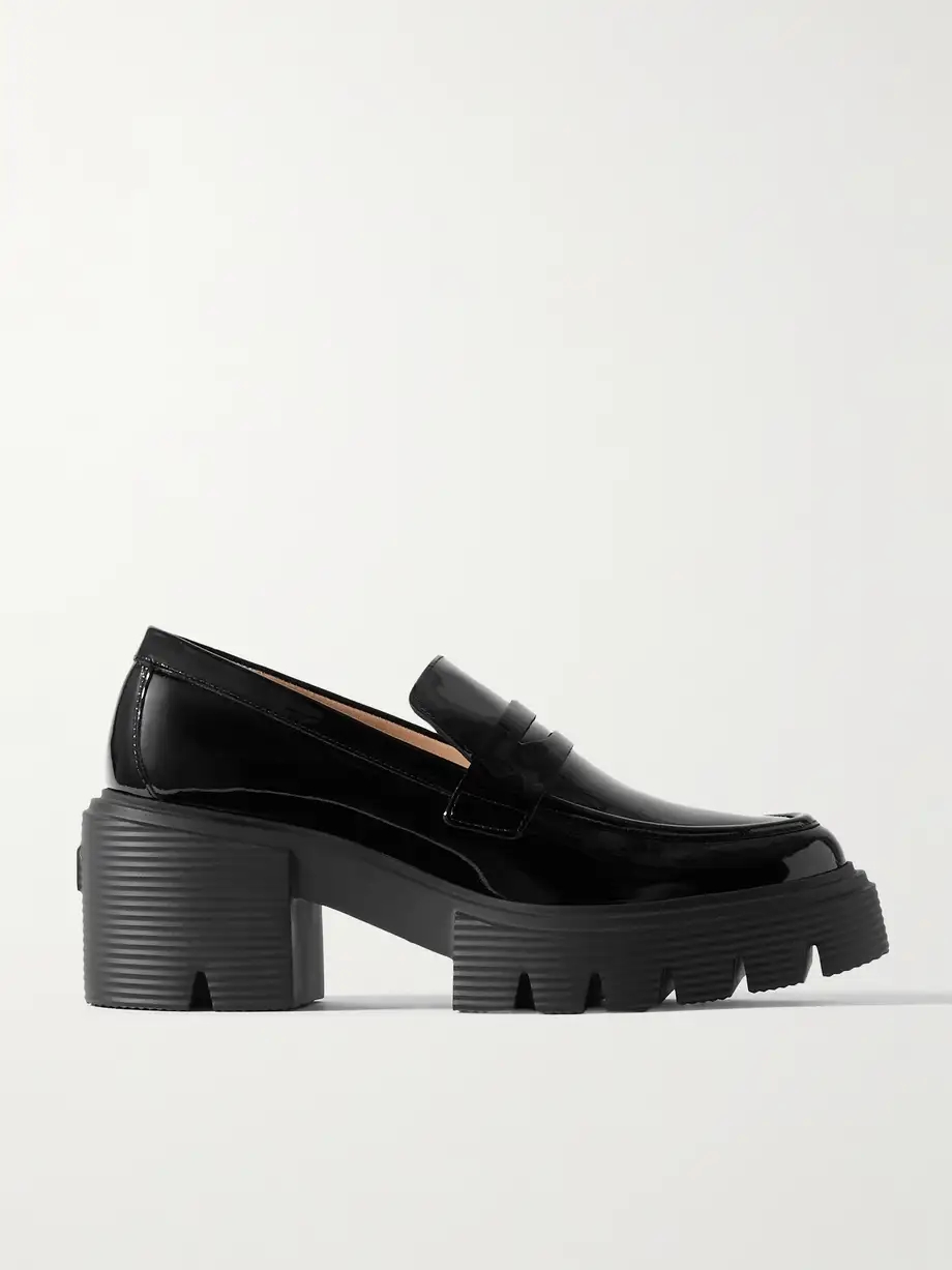 Soho patent-leather platform loafers Soho patent-leather platform loafers