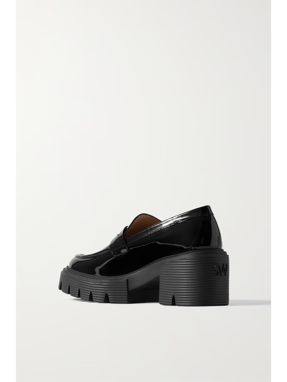 Soho patent-leather platform loafers Soho patent-leather platform loafers