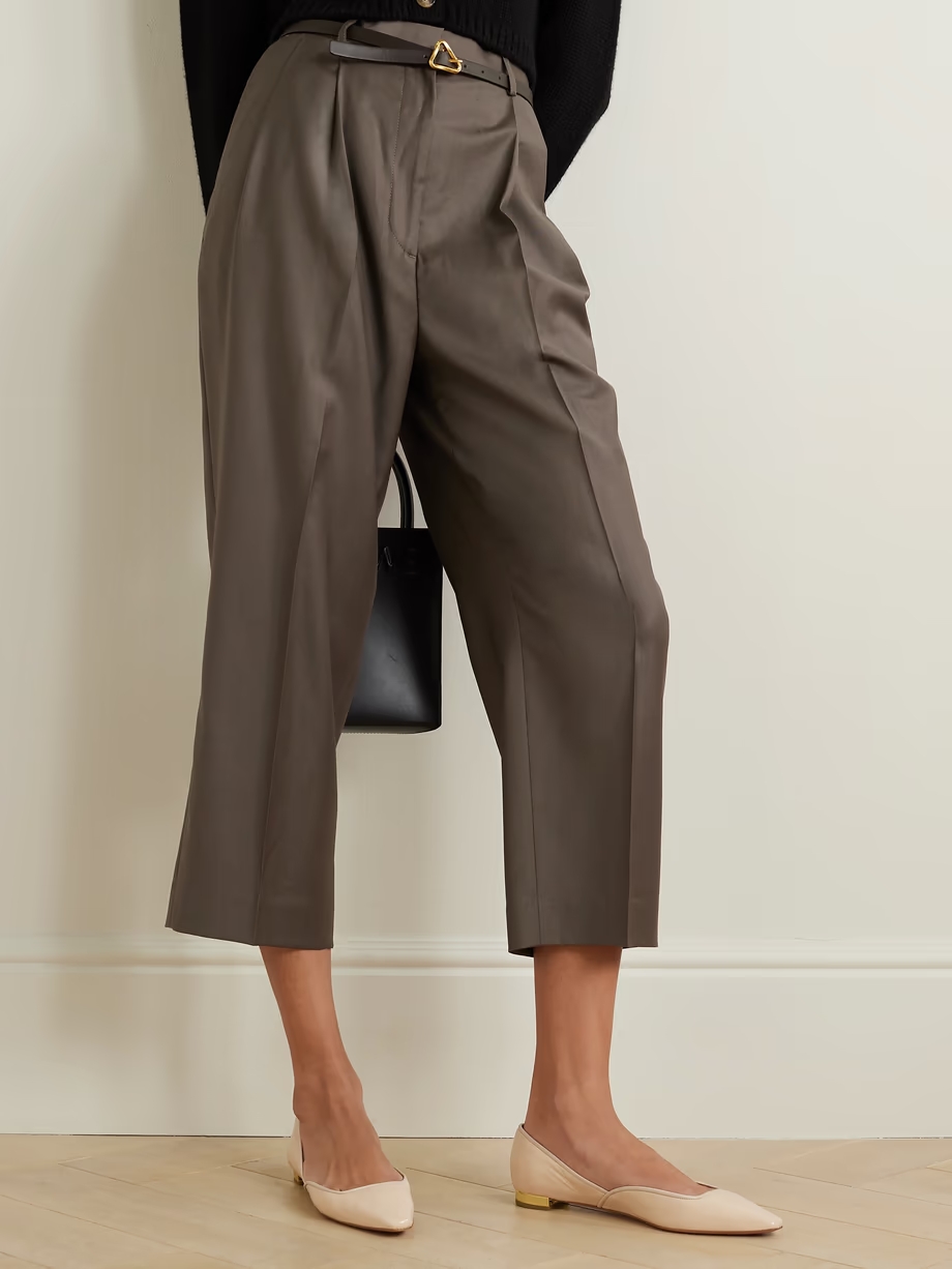 Maia grosgrain-trimmed glossed-leather ballet flats Maia grosgrain-trimmed glossed-leather ballet flats