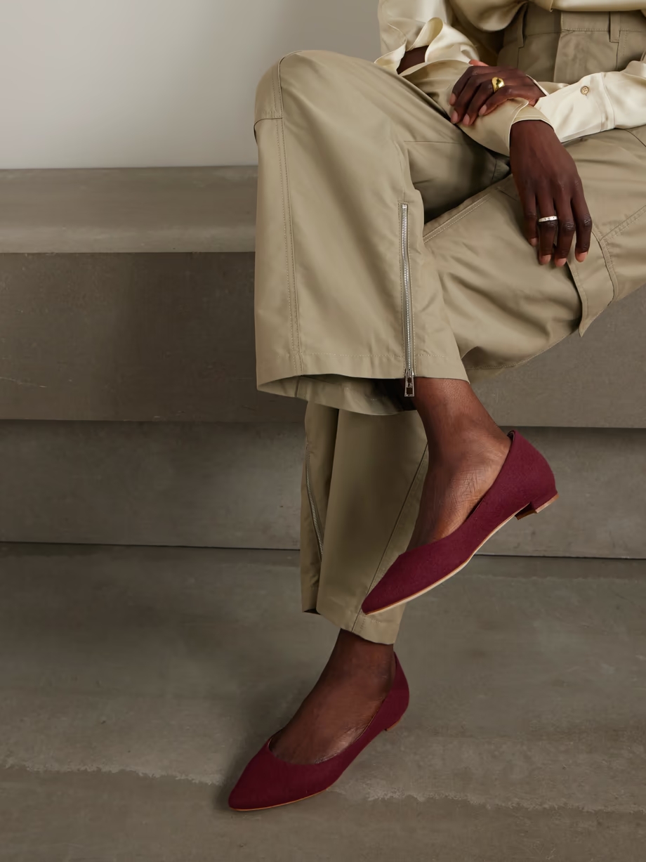 Lanza BB wool point-toe flats Lanza BB wool point-toe flats