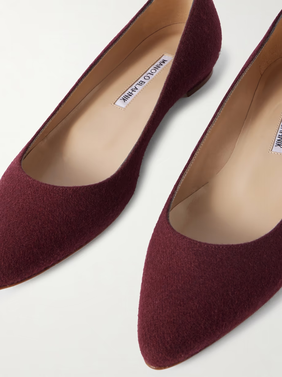 Lanza BB wool point-toe flats Lanza BB wool point-toe flats