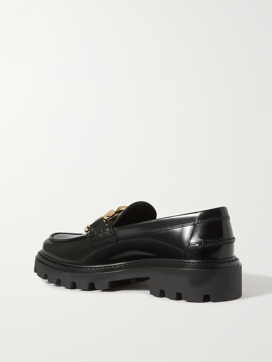 Gomma Pesante embellished glossed-leather loafers Gomma Pesante embellished glossed-leather loafers
