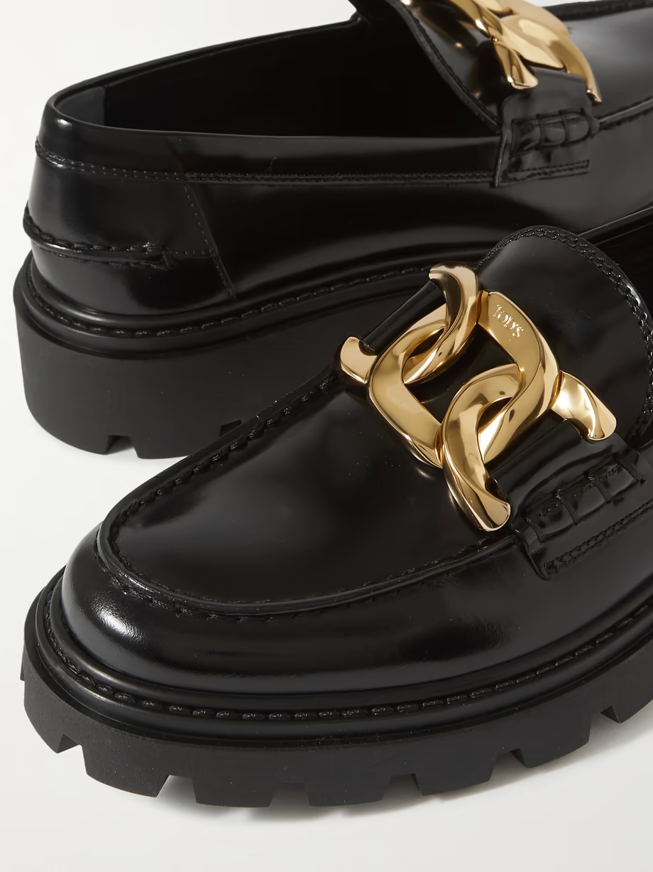 Gomma Pesante embellished glossed-leather loafers Gomma Pesante embellished glossed-leather loafers