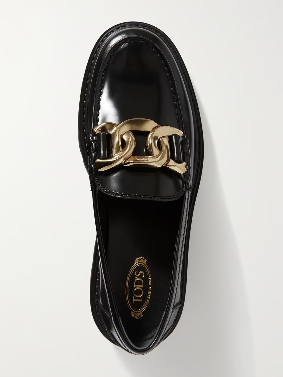 Gomma Pesante embellished glossed-leather loafers Gomma Pesante embellished glossed-leather loafers