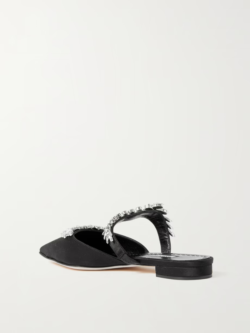 Lurum 45 crystal-embellished satin mules Lurum 45 crystal-embellished satin mules