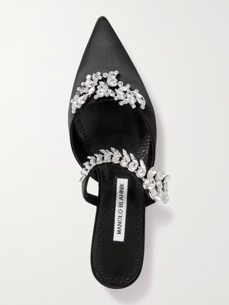 Lurum 45 crystal-embellished satin mules Lurum 45 crystal-embellished satin mules