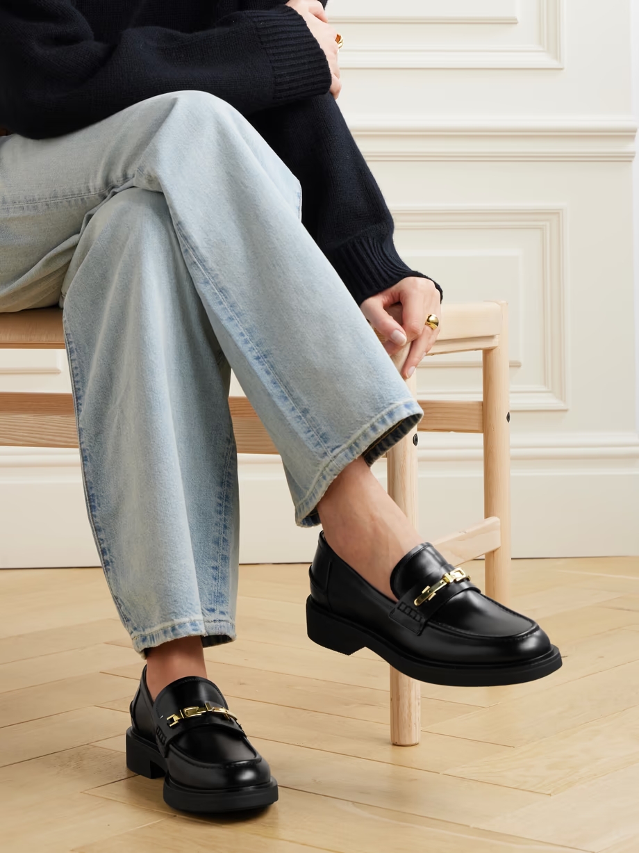 Dover embellished leather loafers Dover embellished leather loafers