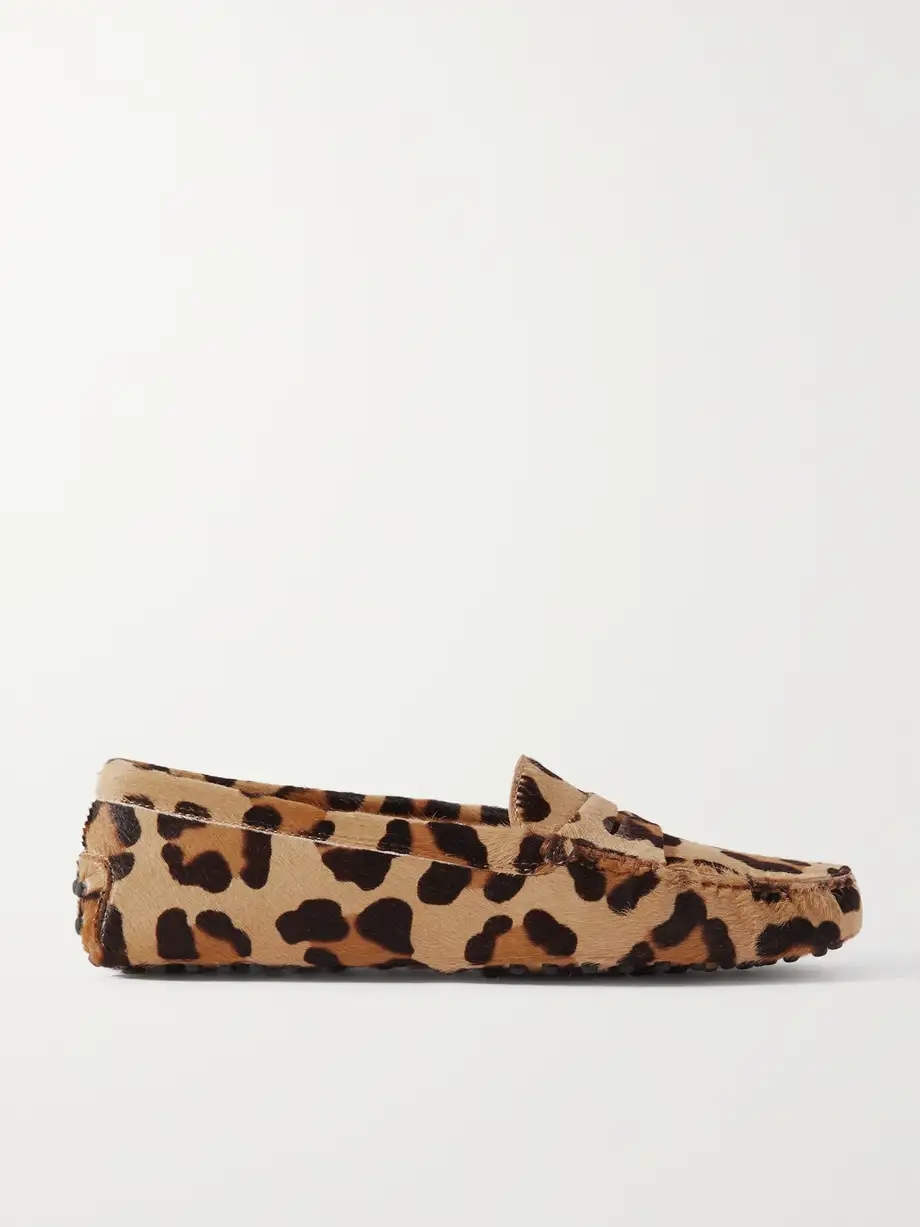 Gommino leopard-print calf hair loafers Gommino leopard-print calf hair loafers