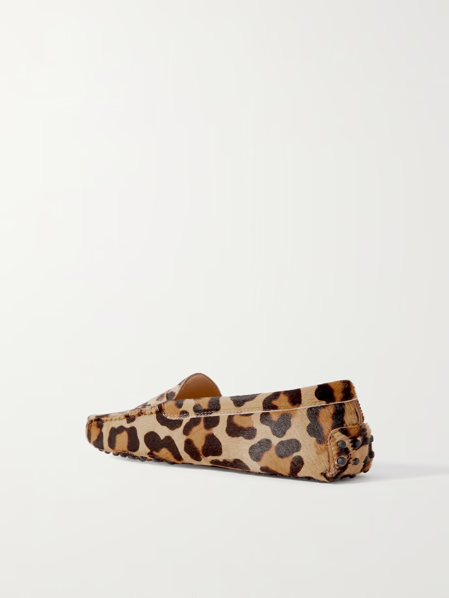 Gommino leopard-print calf hair loafers Gommino leopard-print calf hair loafers