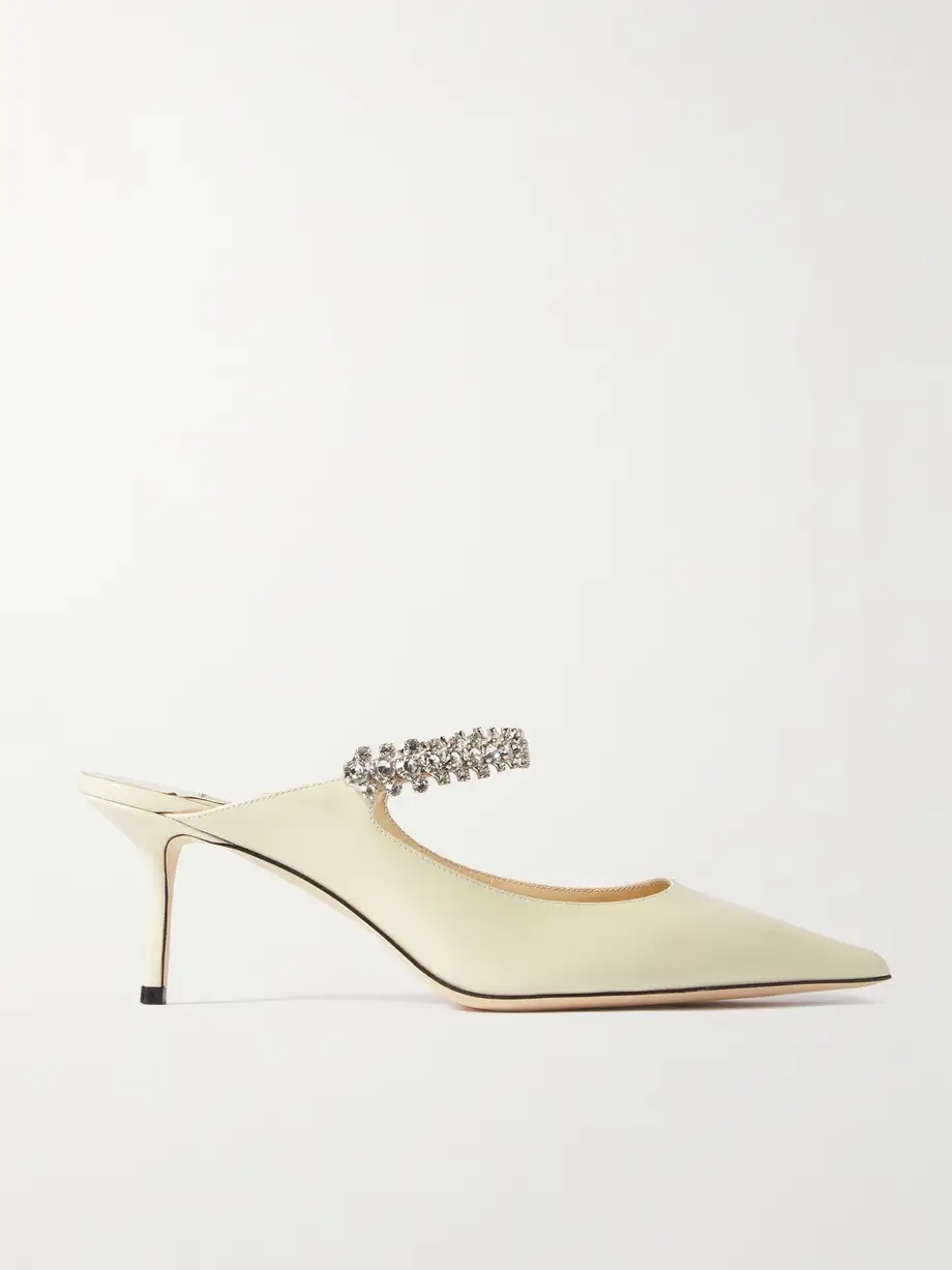 Bing 65 crystal-embellished patent-leather mules Bing 65 crystal-embellished patent-leather mules
