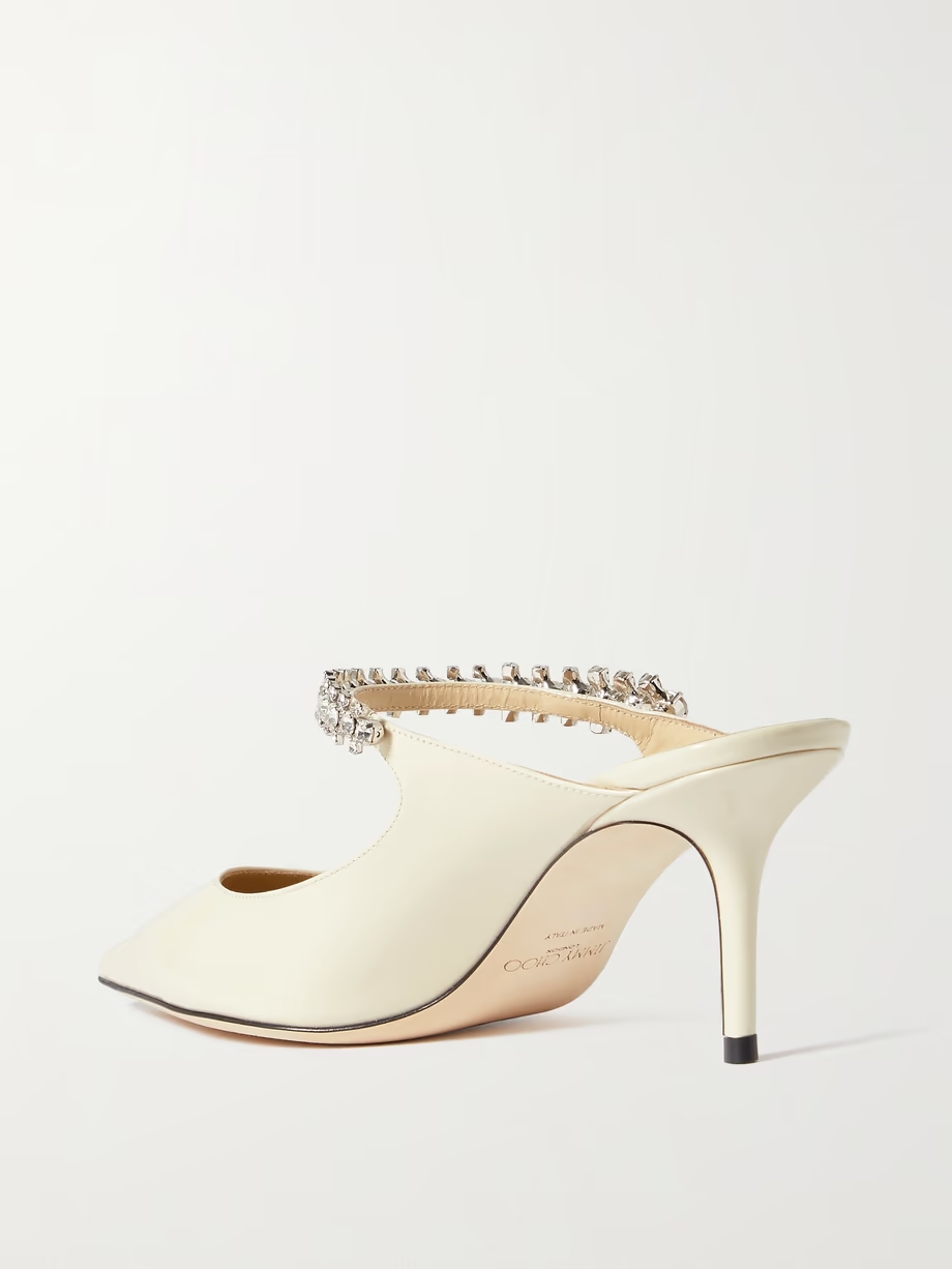 Bing 65 crystal-embellished patent-leather mules Bing 65 crystal-embellished patent-leather mules