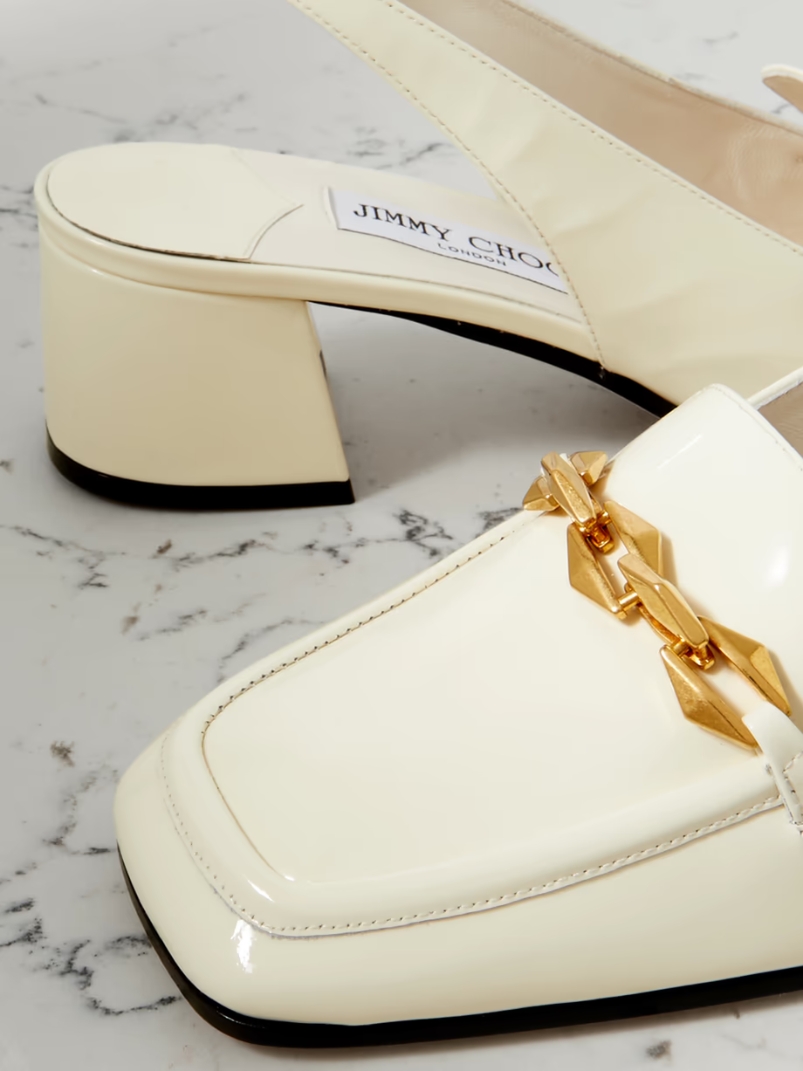 Diamond Tilda 45 embellished patent-leather slingback pumps Diamond Tilda 45 embellished patent-leather slingback pumps