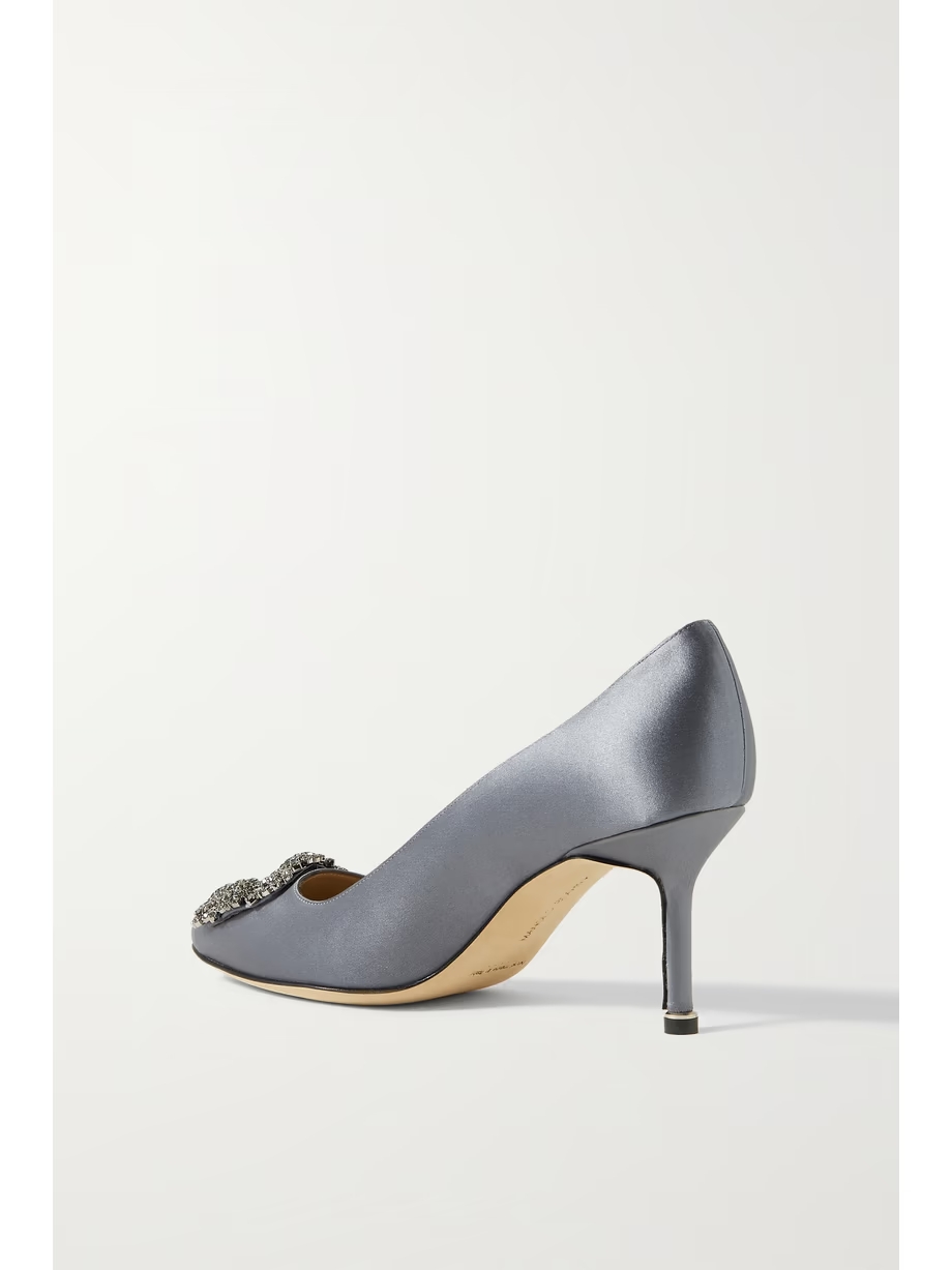 Hangisi 70 embellished satin pumps Hangisi 70 embellished satin pumps