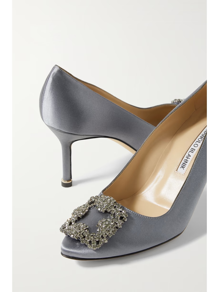 Hangisi 70 embellished satin pumps Hangisi 70 embellished satin pumps