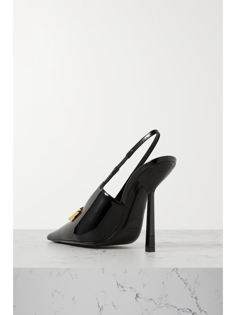 Madame patent-leather slingback pumps Madame patent-leather slingback pumps