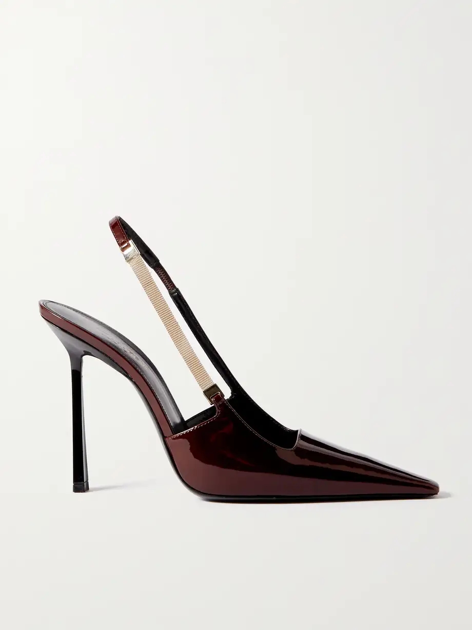 Blake chain-embellished patent-leather pumps Blake chain-embellished patent-leather pumps