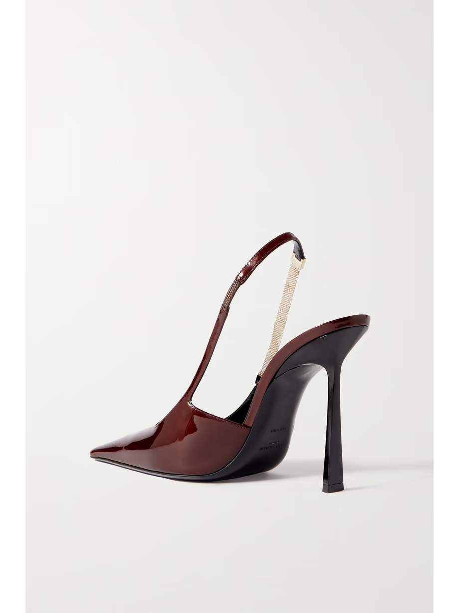 Blake chain-embellished patent-leather pumps Blake chain-embellished patent-leather pumps