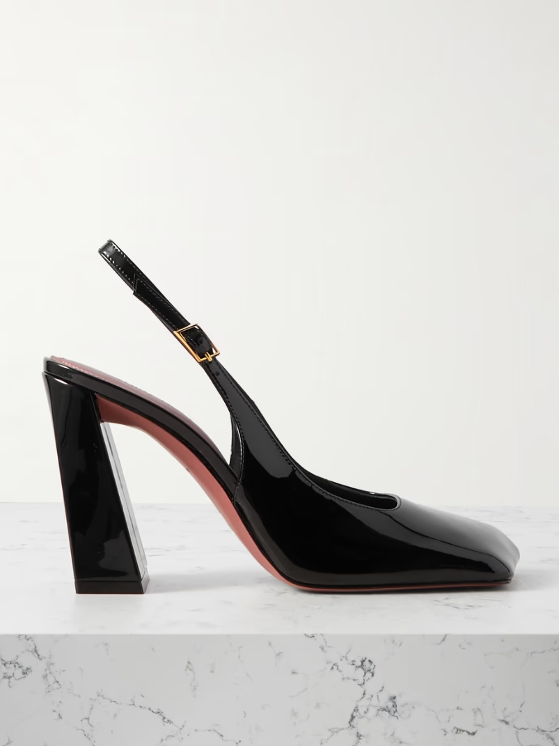 Charlotte patent-leather slingback pumps Charlotte patent-leather slingback pumps