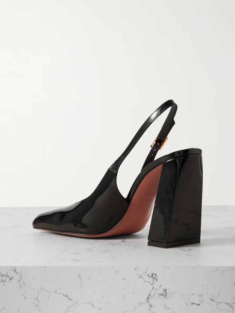 Charlotte patent-leather slingback pumps Charlotte patent-leather slingback pumps