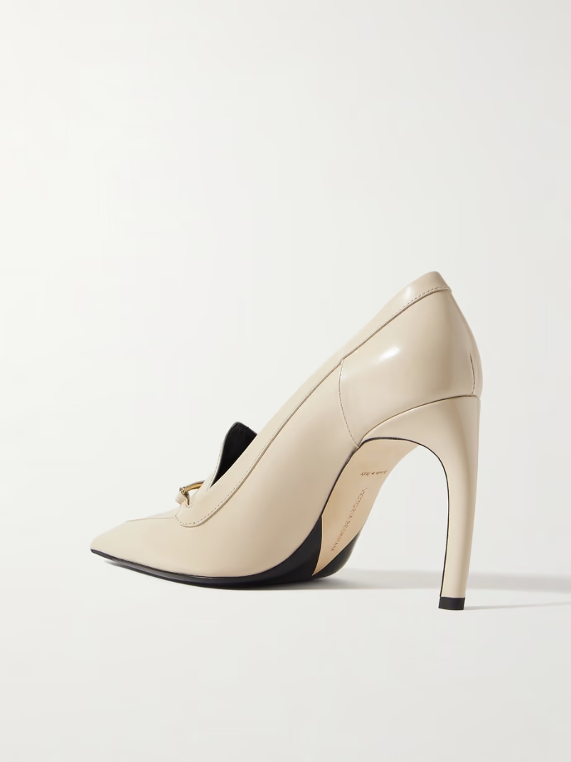 Embellished glossed-leather pumps Embellished glossed-leather pumps