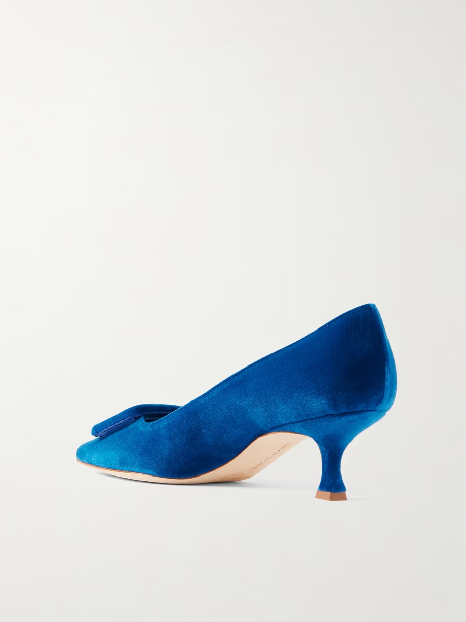 Maysale 50 buckled velvet pumps Maysale 50 buckled velvet pumps