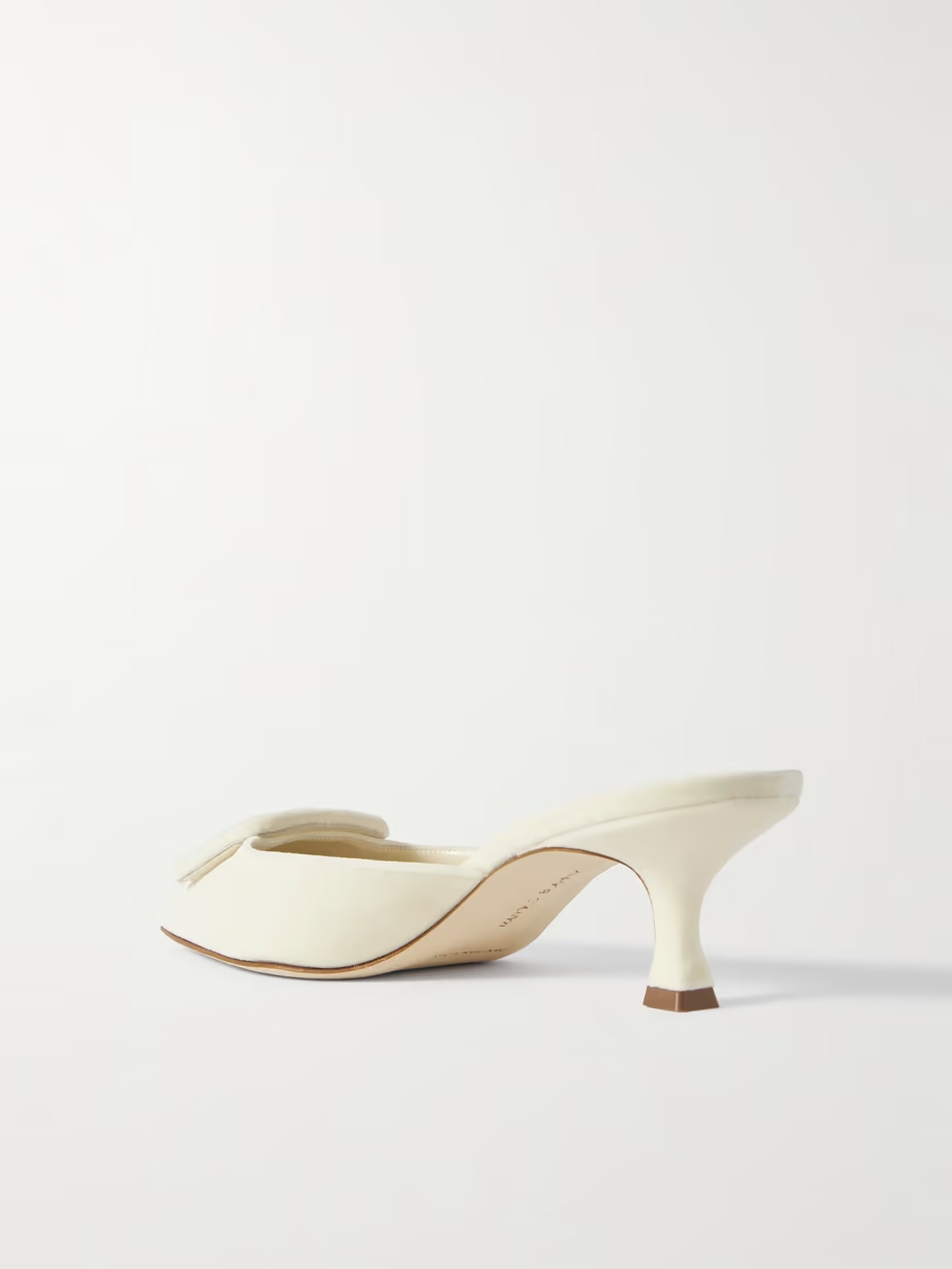 Maysale 50 buckled velvet mules Maysale 50 buckled velvet mules