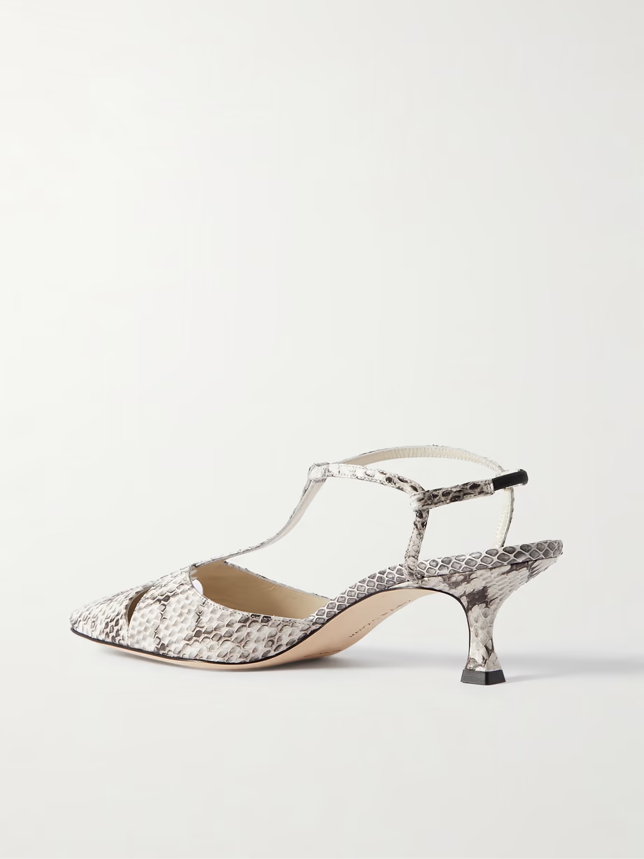 Turgimod 50 cutout elaphe slingback pumps Turgimod 50 cutout elaphe slingback pumps