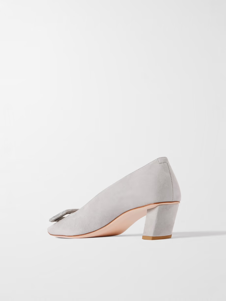 Belle Vivier embellished suede pumps Belle Vivier embellished suede pumps