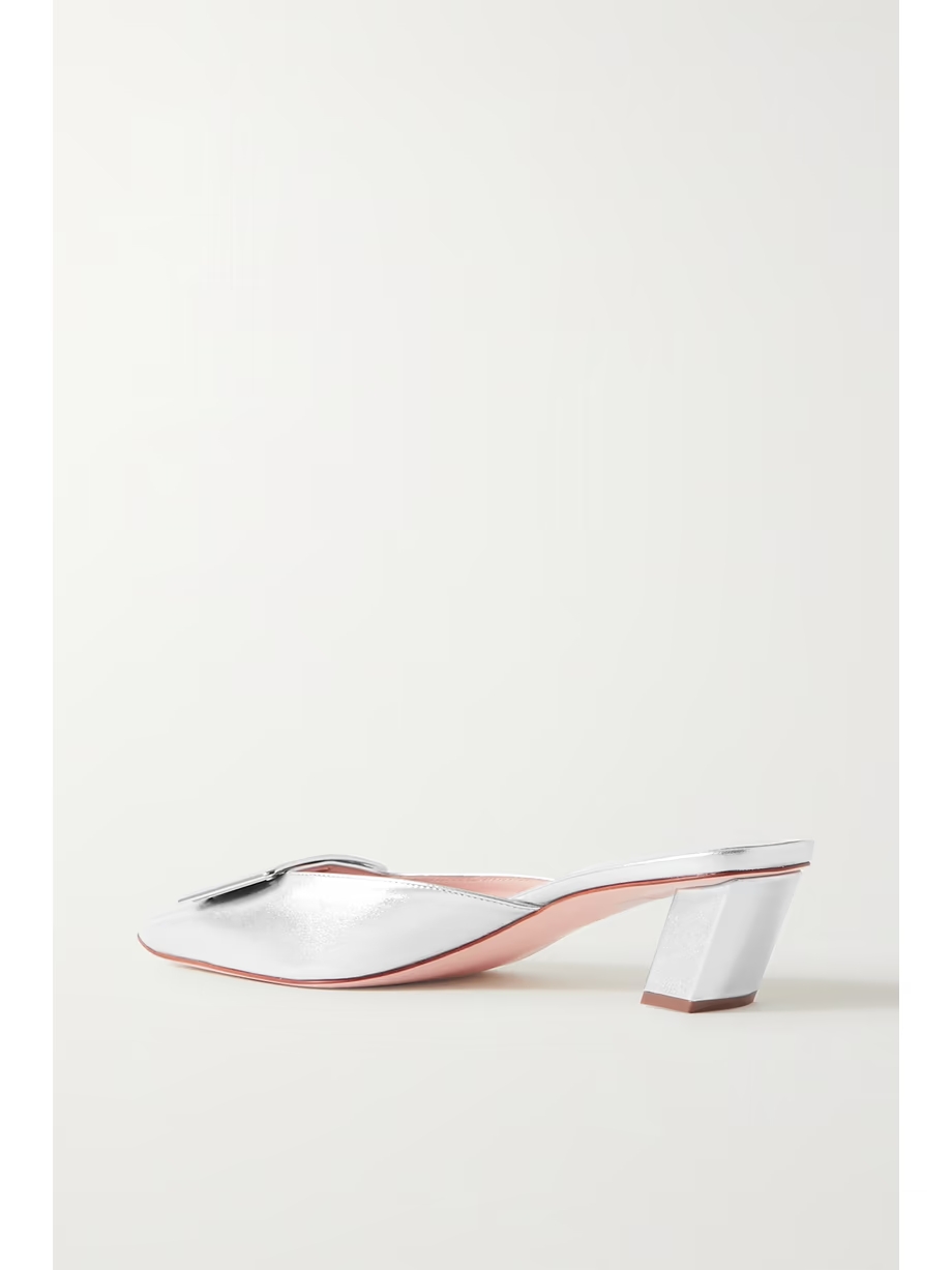 Belle Vivier metallic leather mules Belle Vivier metallic leather mules